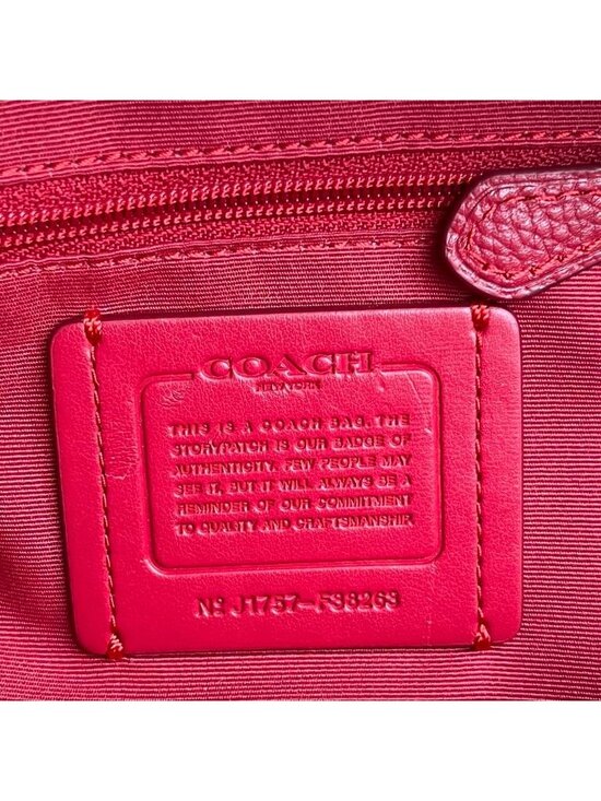 Red Coach Leather Mini Backpack Coquette Back to School Luxury Minimalist Cutesy main image 7